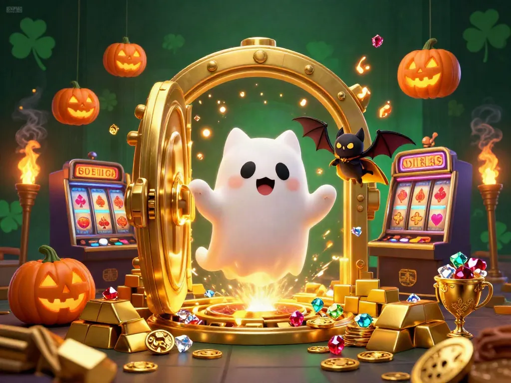 Immerse in the vibrant casino world of SKY88 with friendly characters and dazzling treasures.
