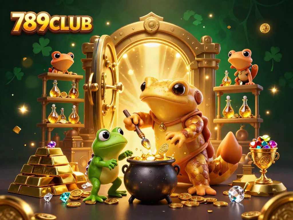 Immerse in the magic of 789CLUB with golden alchemy, treasures, and casino vibes