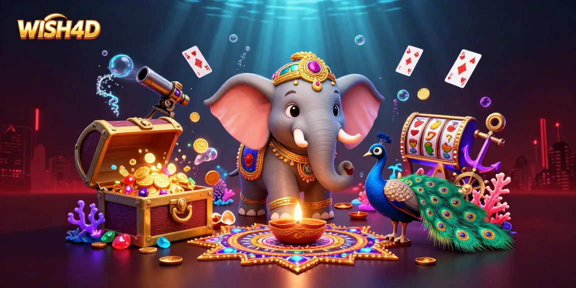 Spin the reels with WISH4D, where vibrant casino elements bring the game to life.