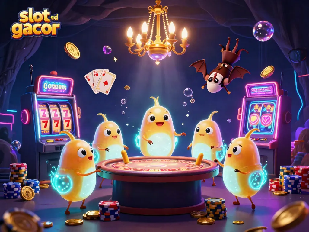 bermain slot gacor 4d dalam kasino canggih yang diterangi cacing bioluminescent dan dealer kelelawar