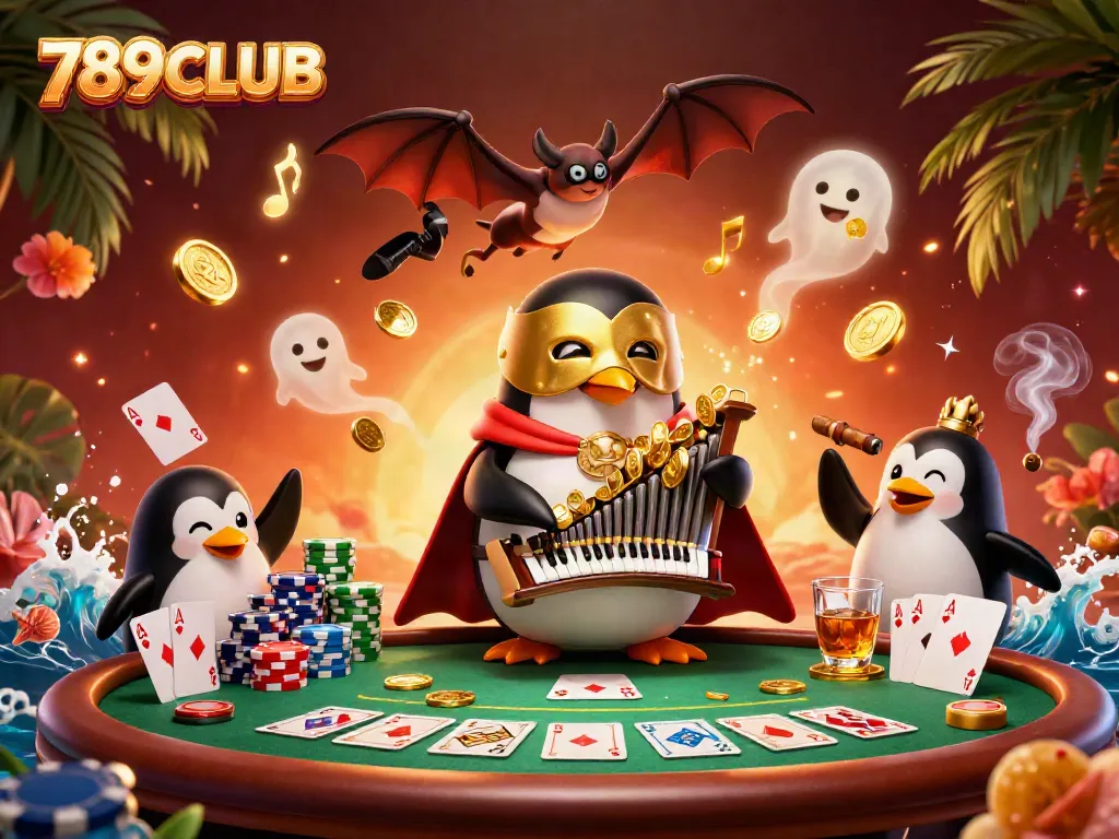 Experience the excitement of 789CLUB through a dynamic 3D casino scene featuring exciting characters and gameplay elements.