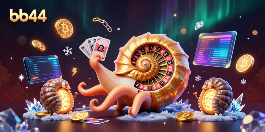 Experience thrilling play on bb44 with a giant nautilus roulette wheel and glowing coins.