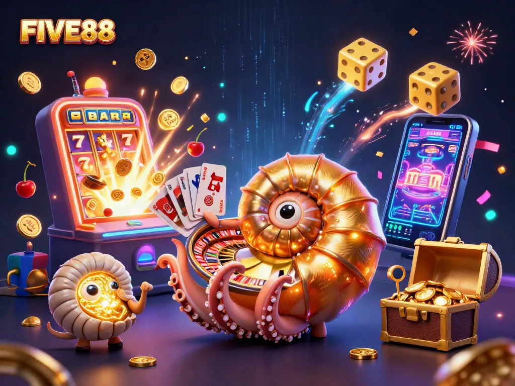 Experience the excitement of FIVE88 with vibrant games, dynamic characters, and jackpot thrills.