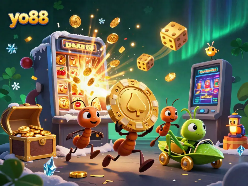 Engage with yo88's exciting gaming world in a vibrant heist scene featuring entertaining characters and casino elements.