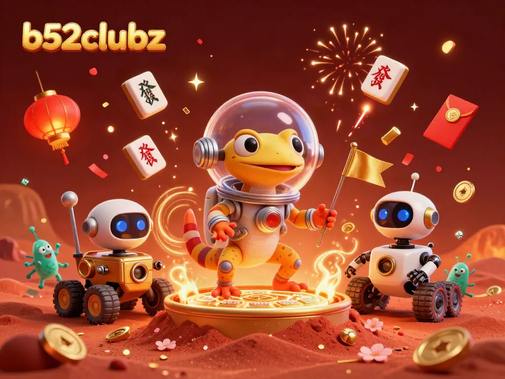 Engage in excitement at b52clubz with a Martian gecko discovering a golden casino.