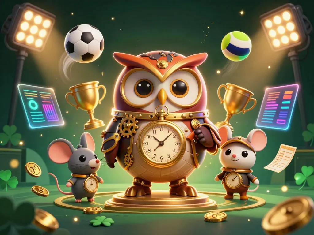 Engage with ck44 in a vibrant, ultra-detailed casino scene featuring an owl and dynamic game elements.