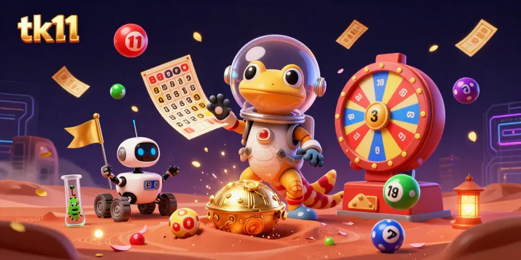 Engage with tk11 in a vibrant 3D casino adventure featuring dynamic scenes and interactive elements.