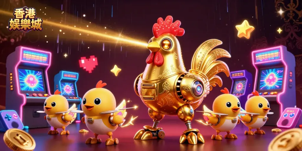 Engage with 香港娛樂城 through vibrant, dynamic casino gaming in a 3D futuristic scene.